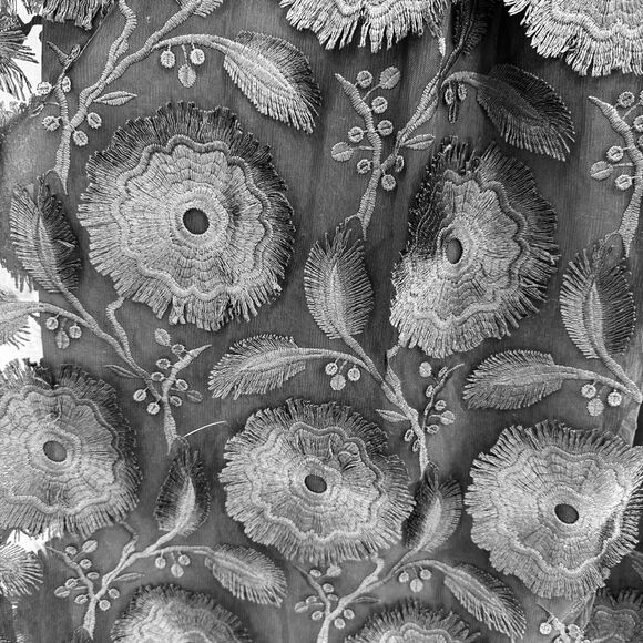 NWT ANTHROPOLOGIE Floriana Black Lacey Embroidered Floral Tank Midi Dress Size 6 - Picture 7 of 10